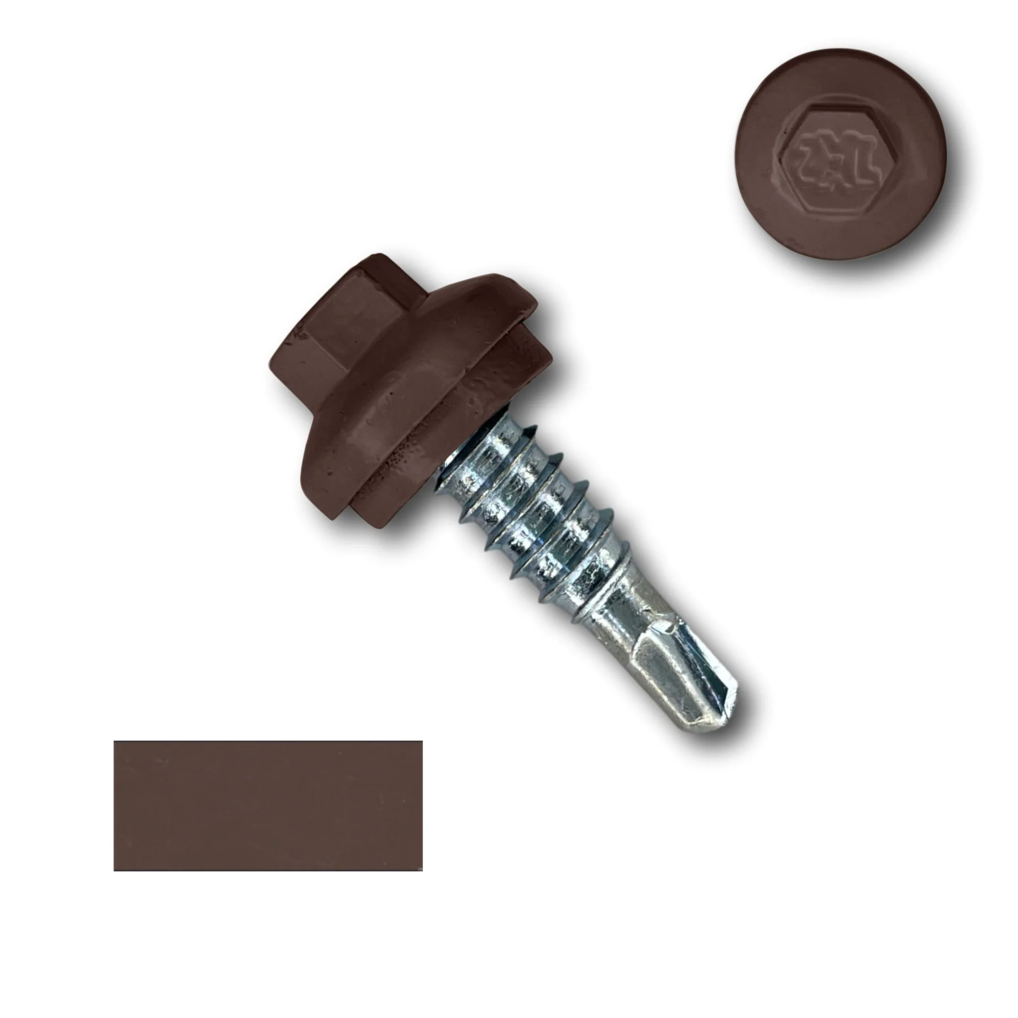 #14 x 7/8" ZXL Dome Cap Stitch Lap Metal Building Screws - Image 8