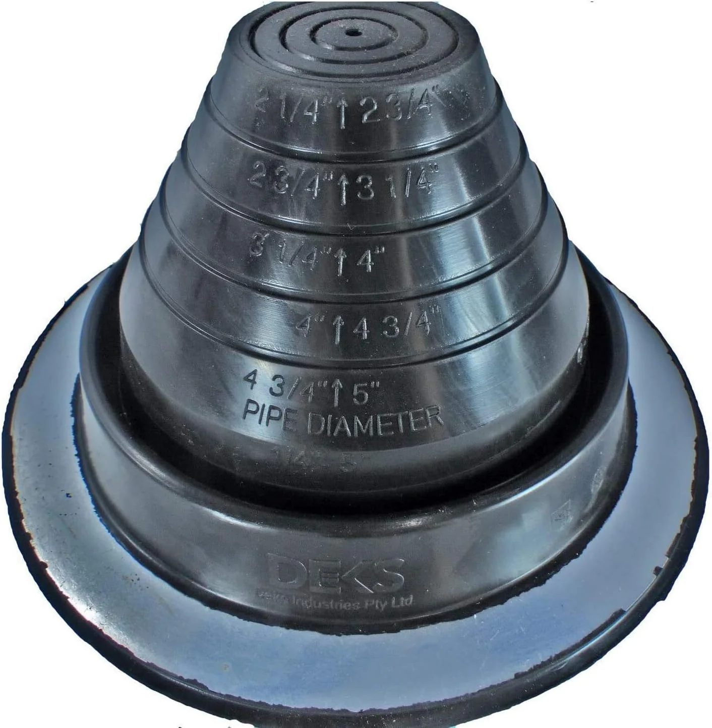 Dektite Black EPDM Round Base  - Metal Roofing Pipe Flashing Boots - Image 4