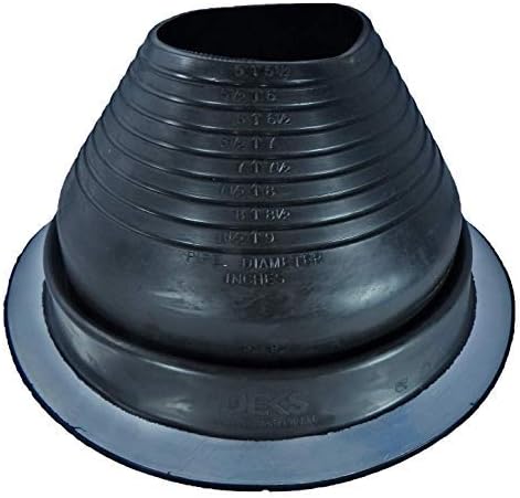 Dektite Black EPDM Round Base  - Metal Roofing Pipe Flashing Boots - Image 7