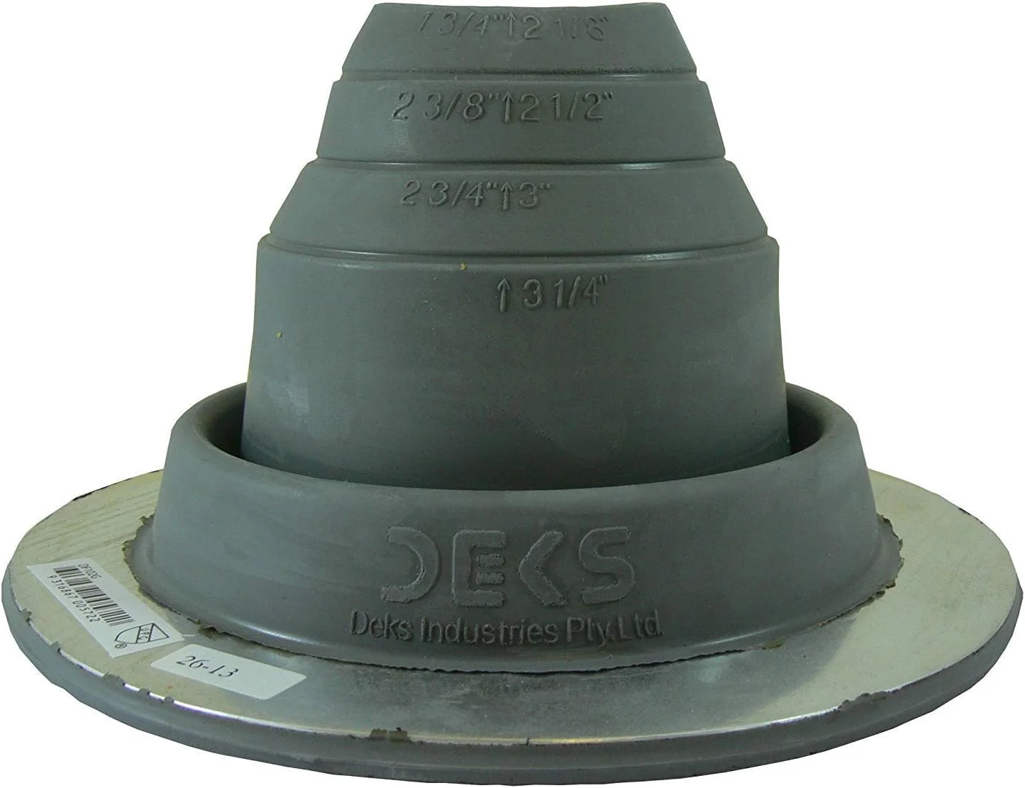 Dektite Gray EPDM Round Base - Metal Roofing Pipe Flashing Boots - Image 3