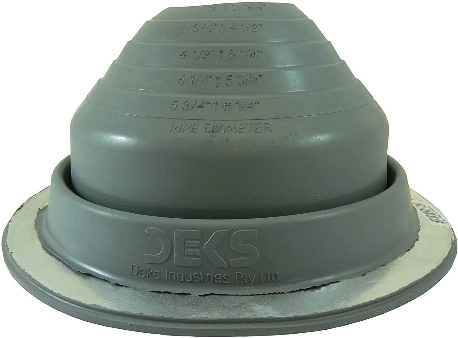 Dektite Gray EPDM Round Base - Metal Roofing Pipe Flashing Boots - Image 5
