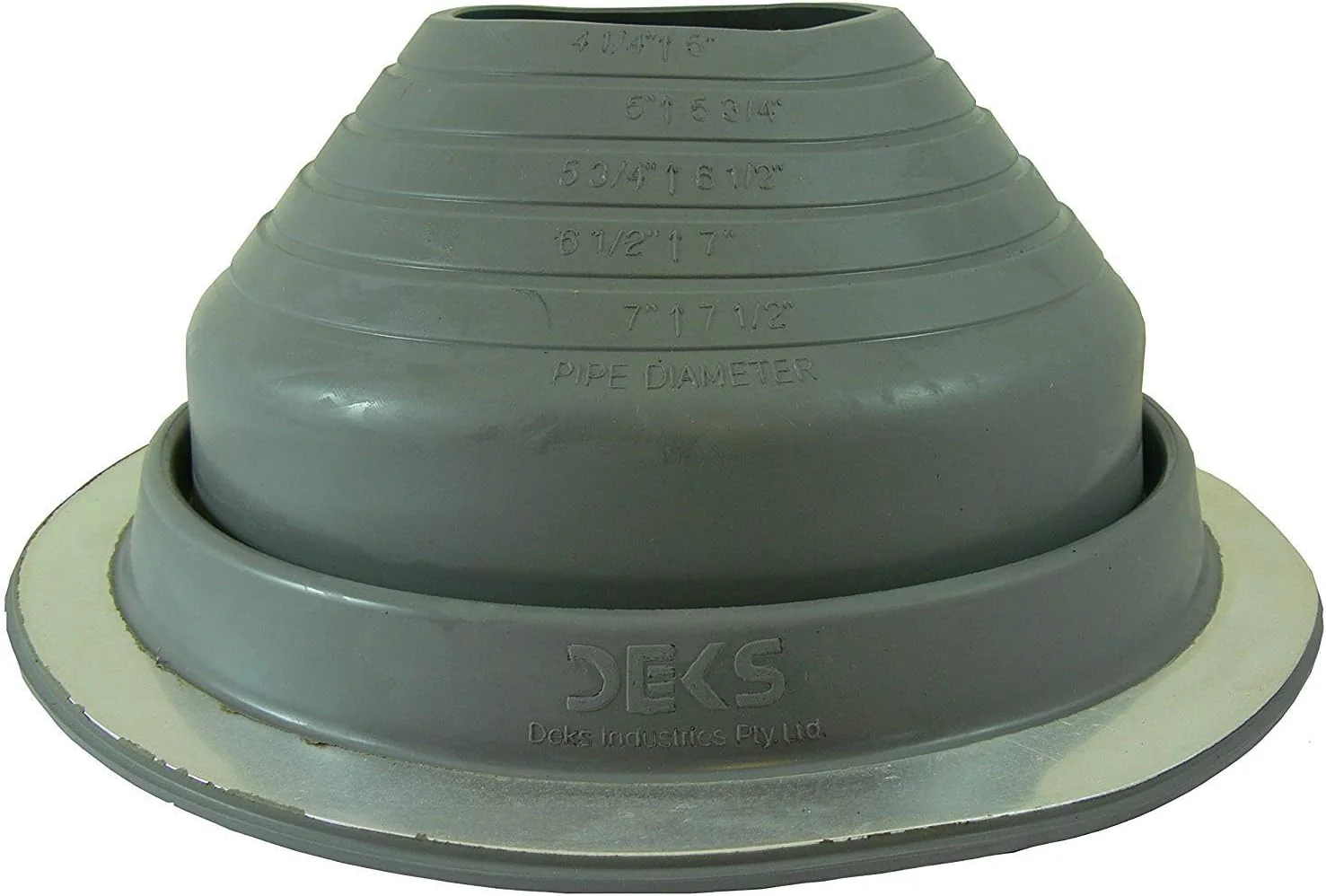 Dektite Gray EPDM Round Base - Metal Roofing Pipe Flashing Boots - Image 6