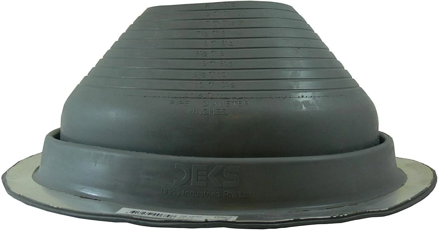 Dektite Gray EPDM Round Base - Metal Roofing Pipe Flashing Boots - Image 8
