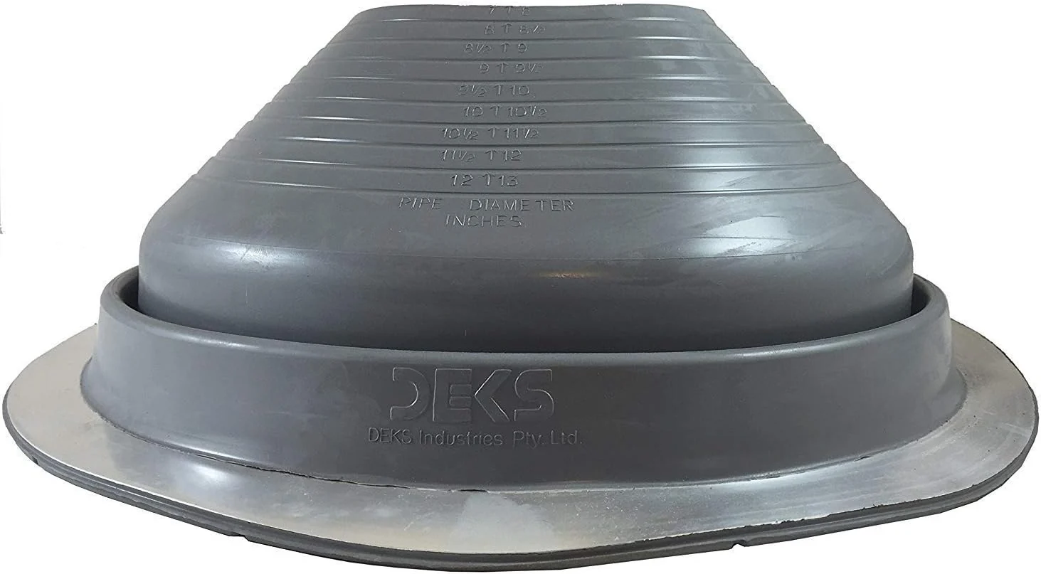 Dektite Gray EPDM Round Base - Metal Roofing Pipe Flashing Boots - Image 9