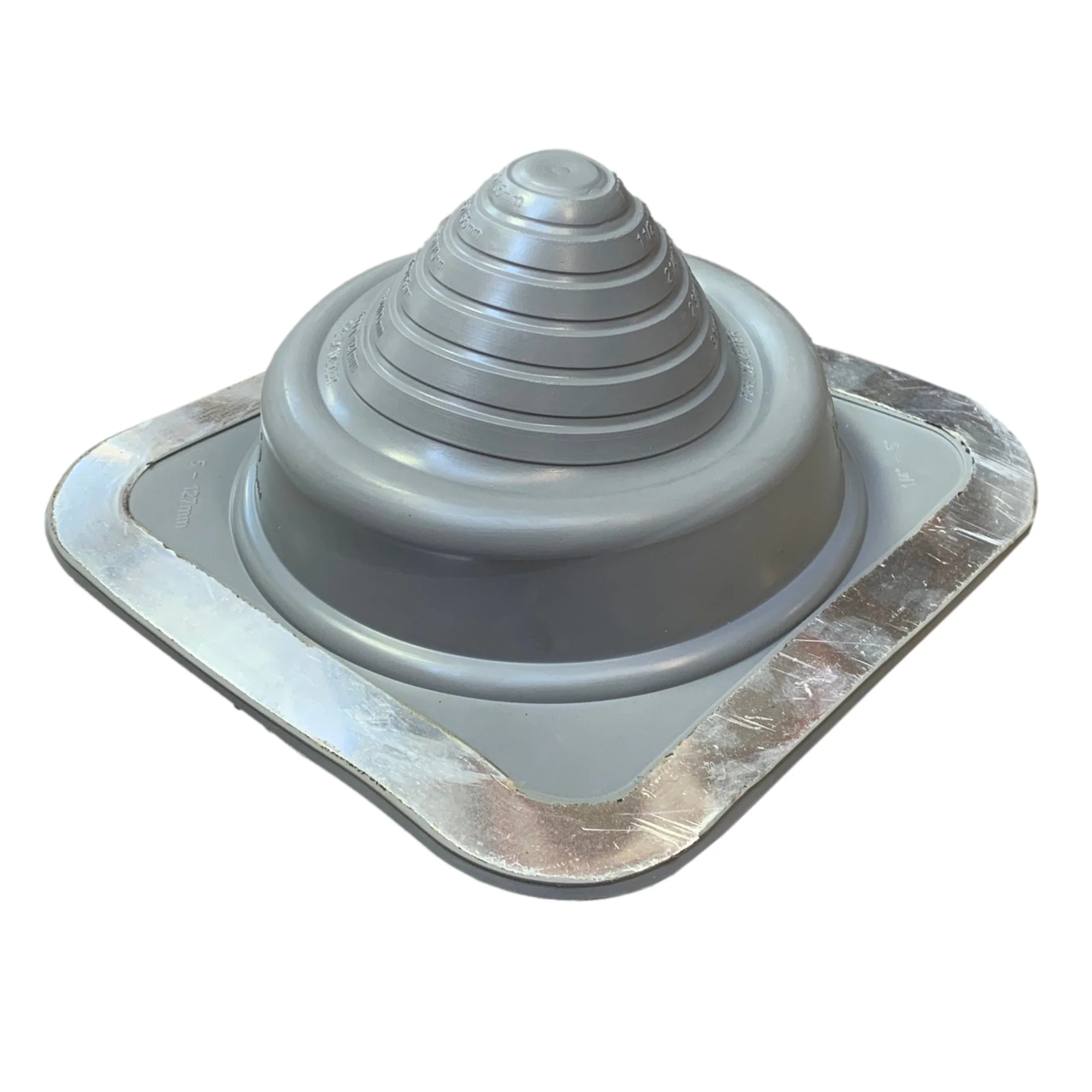 Dektite Gray EPDM Square Base  - Metal Roofing Pipe Flashing Boots - Image 4